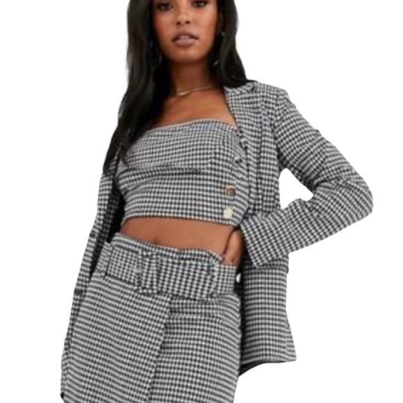 ASOS 4th + Reckless Houndstooth Blazer Size 6 NWT - Picture 3 of 3